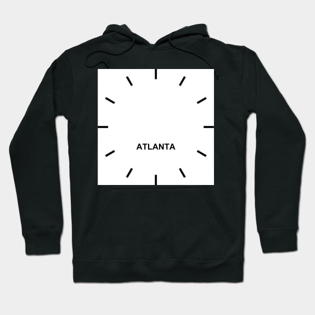 ATLANTA Time Zone Wall Clock Hoodie by ghjura